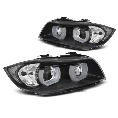 Faros BMW Serie 3 E90 E91 Angel eyes Led Halógenos