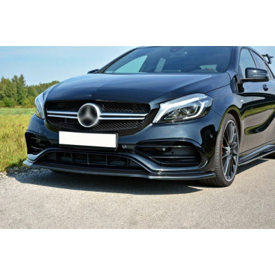 Añadido delantero Mercedes Clase A W176 AMG Facelift 2015-2018 Negro Brillo