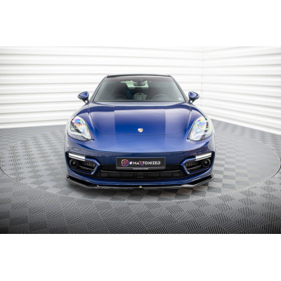 Añadido delantero V.1 Porsche Panamera E-Hybrid 971 Facelift +2020 Negro Brillo