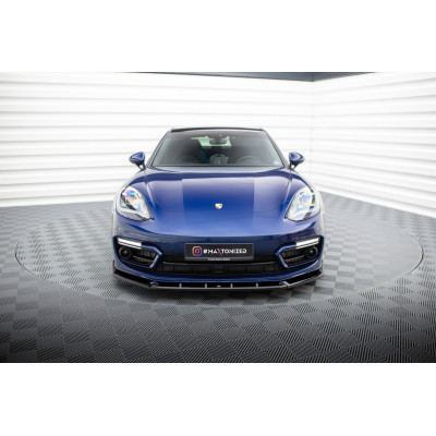 Añadido delantero V.2 Porsche Panamera E-Hybrid 971 Facelift +2020 Negro Brillo