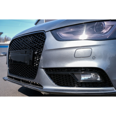 Rejillas antinieblas para Audi A4 B8 2012-2016 look RS4 Negro Brillo
