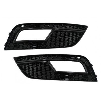 Rejillas antinieblas para Audi A4 B8 2012-2016 look RS4 Negro Brillo