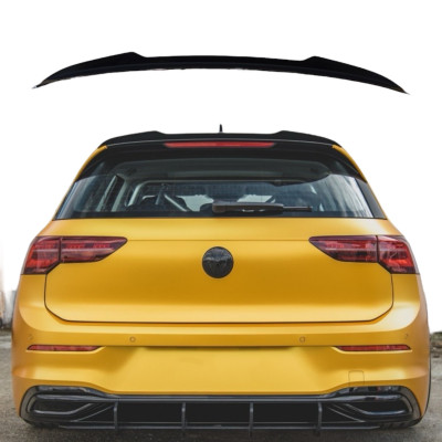 Aleron spoiler trasero para VW Golf 8 Estandar Hatchback Negro Brillo