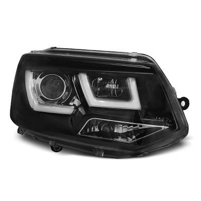 Faros delanteros Volkswagen Transporter T5 2010-2015 Tube Light Fondo Negro