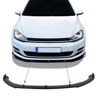 Spoiler Añadido delantero Volkswagen Golf 7 Negro Brillo