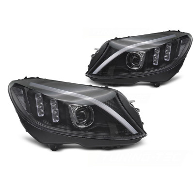 Faros delanteros Mercedes Clase C W205 2014-2018 Fondo Negro