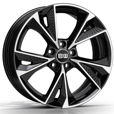 Juego de 4 Llantas 18 Elite Wheels EW15 Luster Black Polish