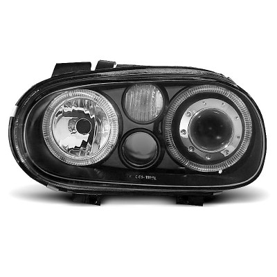 Faros delanteros Angel Eyes Volkswagen Golf IV Fondo Negro