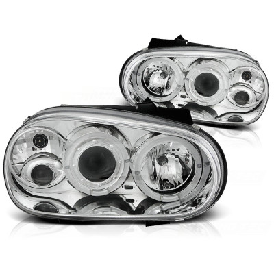 Faros Angel Eyes Cromados Volkswagen Golf 4