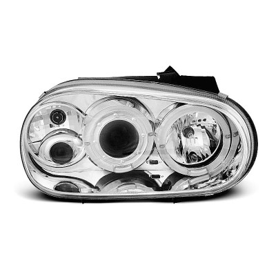 Faros Angel Eyes Cromados Volkswagen Golf 4