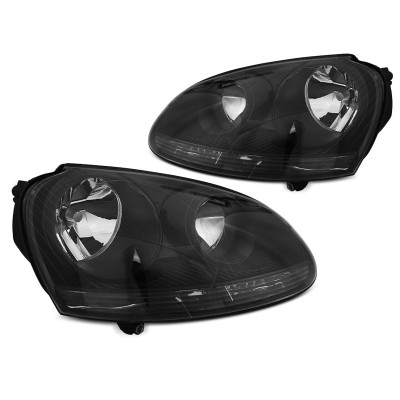 Pareja de Faros Halogenos para Volkswagen Golf V MK5 Fondo Negro