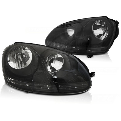 Pareja de Faros Halogenos para Volkswagen Golf V MK5 Fondo Negro