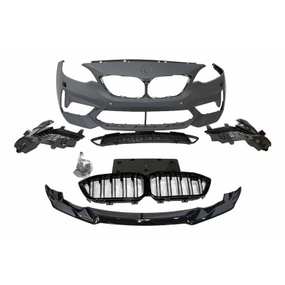Paragolpes delantero BMW Serie 2 F22 F23 Look M2C con Lip delantero