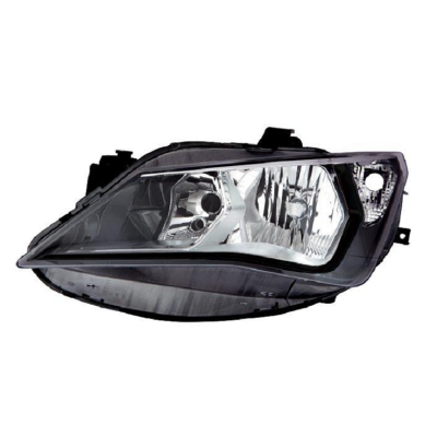 Faro delantero izquierdo Seat Ibiza IV 2012-2017 Halogeno Fondo Negro