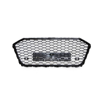 Parrilla delantera para Audi A6 C8 4K +2018 look RS6 Negro Brillo