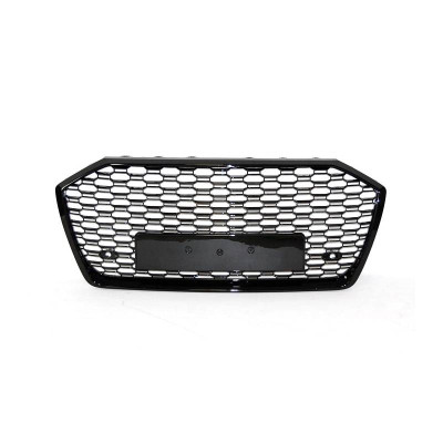 Parrilla delantera para Audi A6 C8 4K +2018 look RS6 Negro Brillo