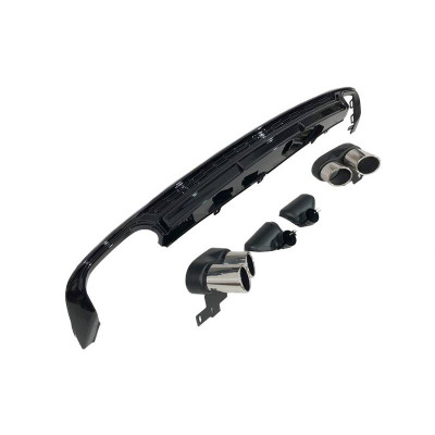 Difusor trasero Audi A6 C8 Sedan / Avant Look S6 con Paragolpes Estandar
