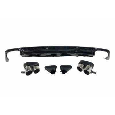 Difusor trasero Audi A6 C8 Sedan / Avant Look S6 con Paragolpes Estandar