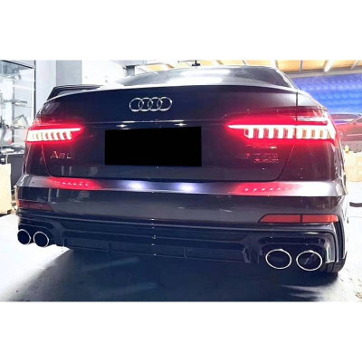 Difusor trasero Audi A6 C8 Sedan / Avant Look S6 con Paragolpes Estandar