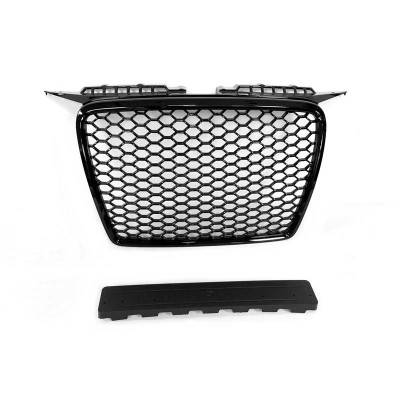 Rejilla delantera para Audi A3 8P tipo RS3 Negra Brillo