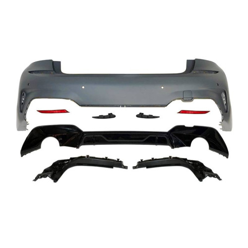 Paragolpes Trasero BMW Serie 3 G20 Look M Performance Negro Brillo