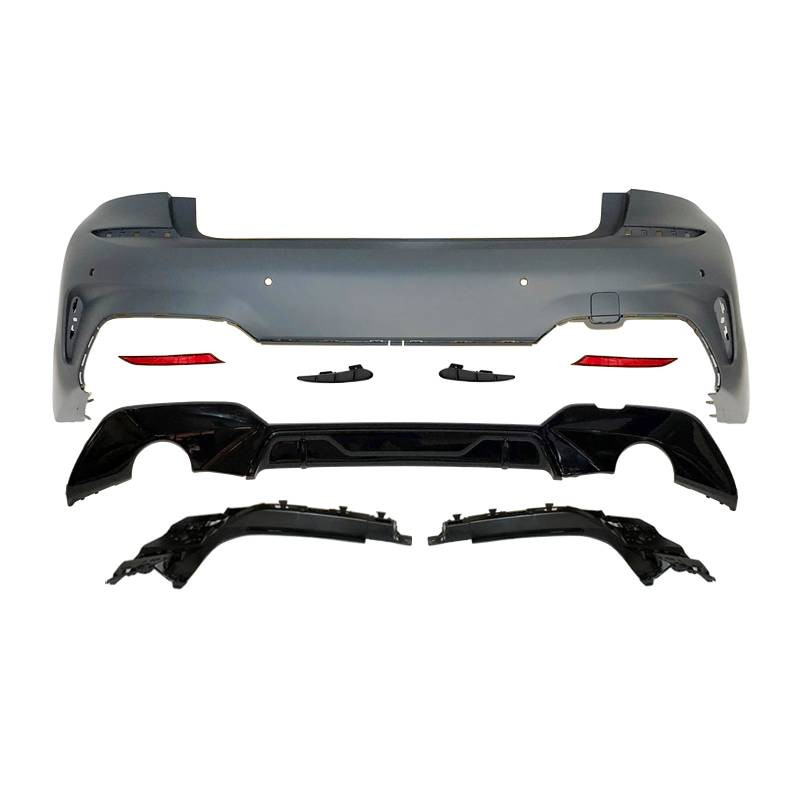 Paragolpes Trasero BMW Serie 3 G20 Look M Performance Negro Brillo