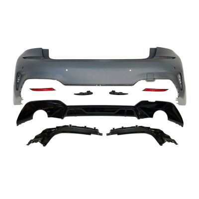 Paragolpes Trasero BMW Serie 3 G20 Look M Performance Negro Brillo