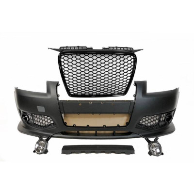Paragolpes delantero para Audi A3 8P look RS3 con Parrilla Negra
