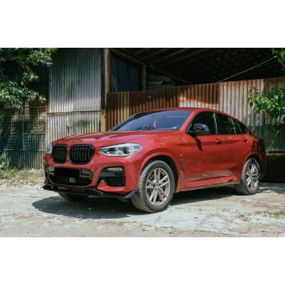 Añadido delantero para BMW X4 G02 2018+ con Pack M Sport en Negro Brillo