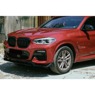 Añadido delantero para BMW X4 G02 2018+ con Pack M Sport en Negro Brillo