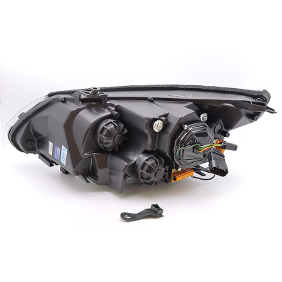 Faros Angel Eyes LED 3D Negros para BMW Serie 5 E60 E61 2003-2007