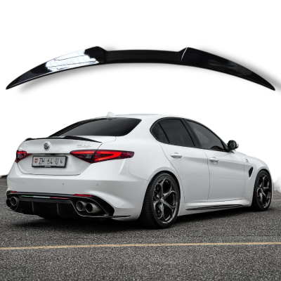 Alerón spoiler trasero para Alfa Romeo Giulia 952 +2015 Look Quadrifoglio en Negro Brillo