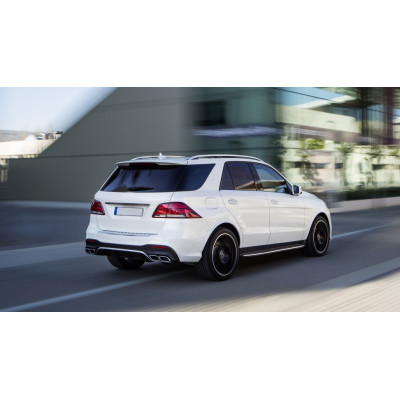 Difusor Trasero para Mercedes GLE W166 SUV AMG 2015–2018 con Salidas de Escape Cromadas