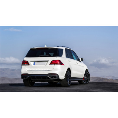 Difusor Trasero para Mercedes GLE W166 SUV AMG 2015–2018 con Salidas de Escape Cromadas