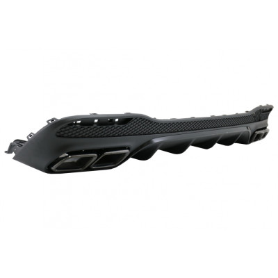 Difusor Trasero para Mercedes GLE W166 SUV AMG 2015–2018 con Salidas de Escape Negras