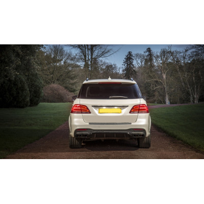 Difusor Trasero para Mercedes GLE W166 SUV AMG 2015–2018 con Salidas de Escape Negras