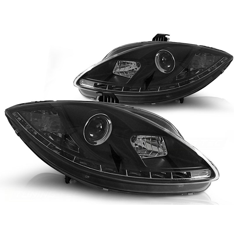 Faros Delanteros DRL Negros para SEAT León y Altea 2009–2012