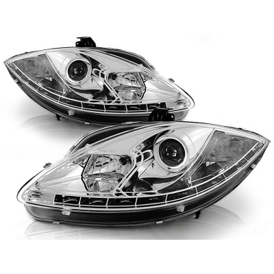 Faros Delanteros DRL Cromados para SEAT León y Altea 2009–2012