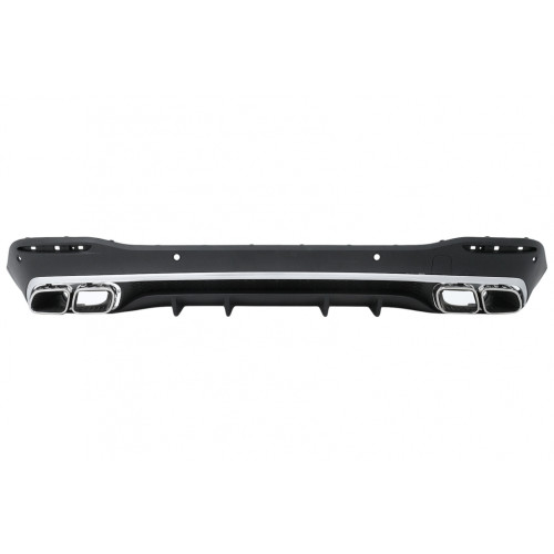 Difusor trasero con Salidas de escape para Mercedes GLS X167 2019-2024 look GLS 63 AMG