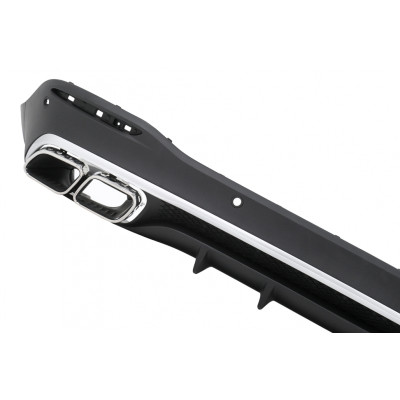 Difusor trasero con Salidas de escape para Mercedes GLS X167 2019-2024 look GLS 63 AMG