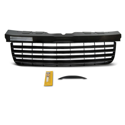 Parrilla Delantera para Volkswagen Transporter T5 2003-2009 Negra Brillo