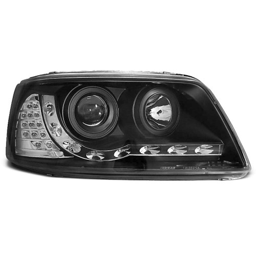 Faros Daylight Negros para Volkswagen Transporter T5 2003–2009