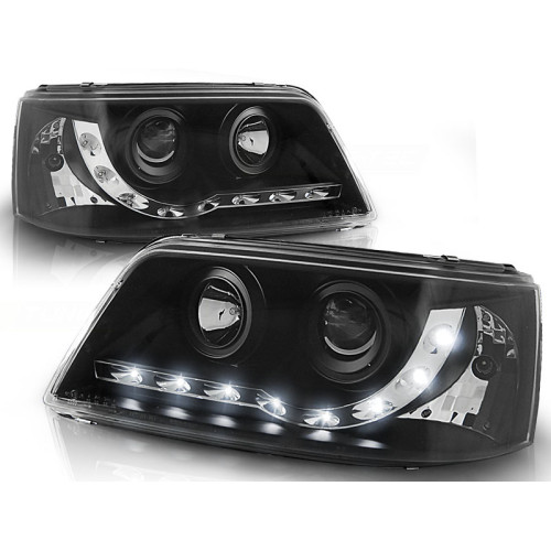 Faros Daylight Negros para Volkswagen T5 2003–2009
