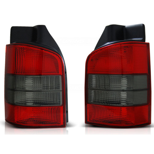 Pilotos Traseros Rojo Ahumado para Volkswagen Transporter T5 2003–2009 con Porton Abatible