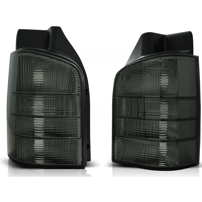 Pilotos Traseros Negro Ahumado para Volkswagen Transporter T5 2003–2009 con Porton Abatible