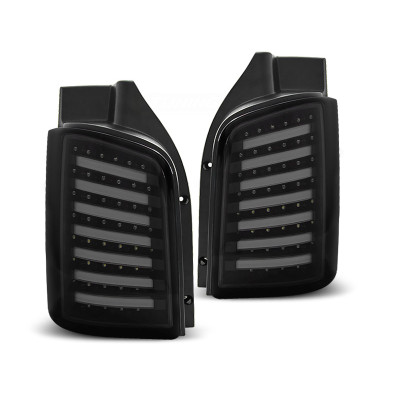 Set Pilotos traseros Full LED Negros Ahumados para Volkswagen Transporter T5 2003-2015 Porton Abatible