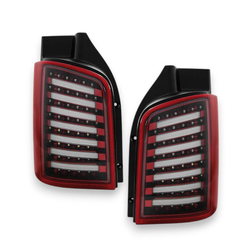 Set Pilotos traseros Full LED Rojos para Volkswagen Transporter T5 2003-2015 Porton Abatible