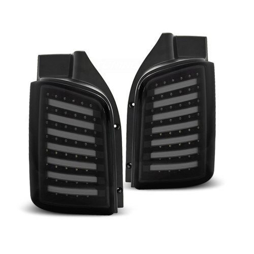 Pilotos Traseros LED Negro Ahumados para Volkswagen Transporter T5 2003-2015 doble puerta