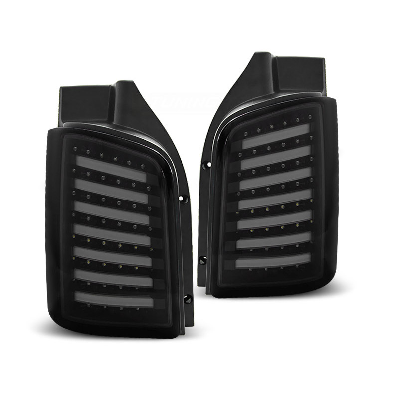 Pilotos Traseros LED Negro Ahumados para Volkswagen Transporter T5 2003-2015 doble puerta