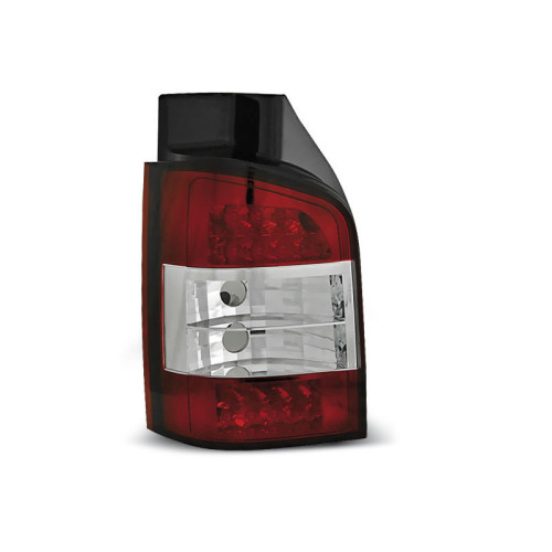 Pilotos Traseros LED con intermitente Blanco para Volkswagen Transporter T5 2003-2009 con Portón Trasero Abatible